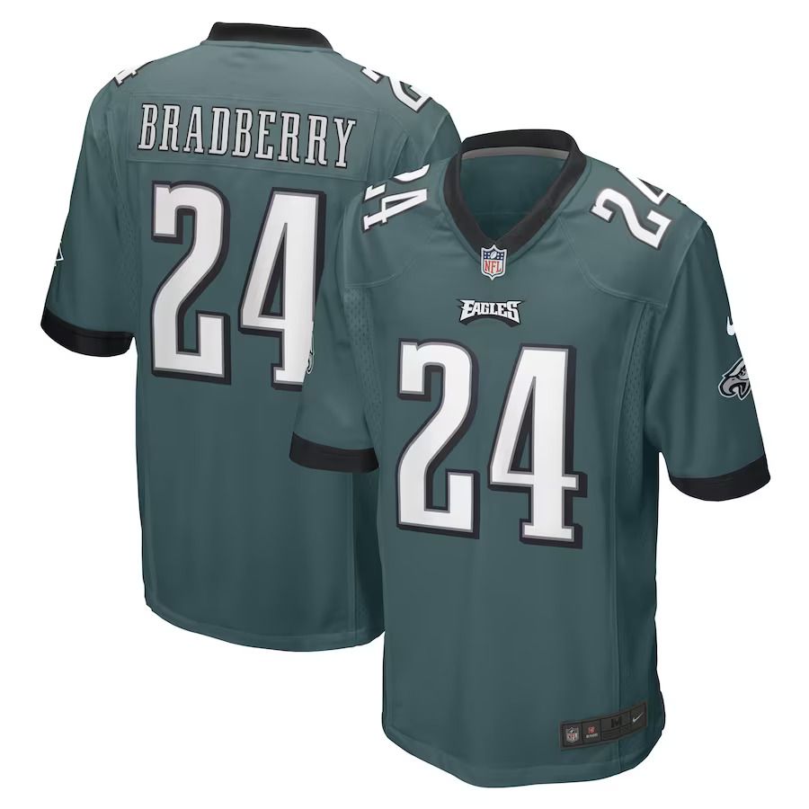 Men Philadelphia Eagles 24 James Bradberry Nike Midnight Green Game Player NFL Jersey